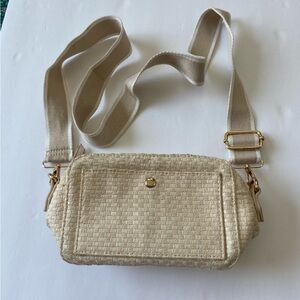 Altar’d State Cream Woven Crossbody Purse - EUC